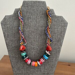 Zara multicolor chunky beaded necklace